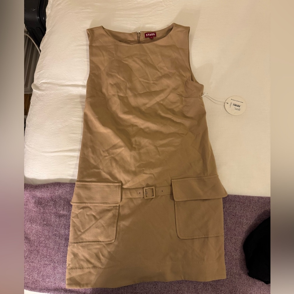 Staud tan/camel colored dress. New with tags. Quiet luxury